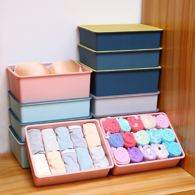 Contrast Color Underwear Storage Box Multi-Gate Plastic Bra Socks Storage Box