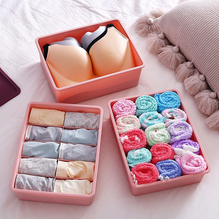 Contrast Color Underwear Storage Box Multi-Gate Plastic Bra Socks Storage Box