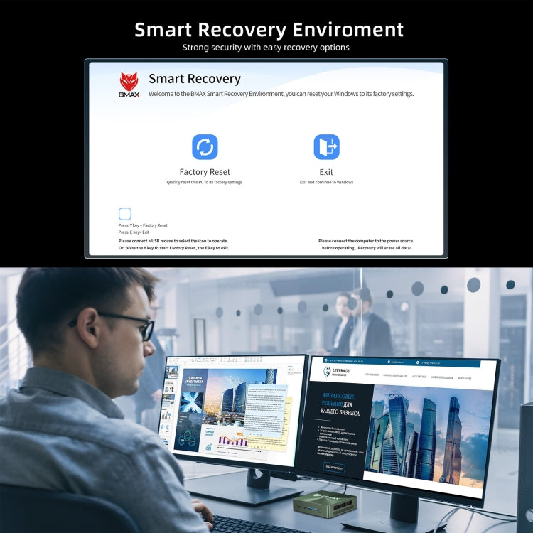 BMAX B6 Power Windows 11 Mini PC, Intel Core i7-1060NG7, Support HDMI / RJ45