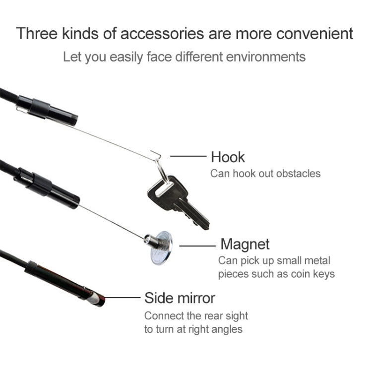 AN97 Waterproof Micro USB Endoscope Snake Tube Inspection Camera for Parts of OTG Function Android Mobile Phone, with 6 LEDs