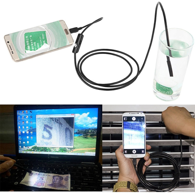 AN97 Waterproof Micro USB Endoscope Snake Tube Inspection Camera for Parts of OTG Function Android Mobile Phone, with 6 LEDs