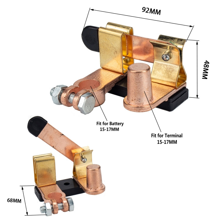 Car Negative Brass Battery Selector Isolator Disconnect Switch Cut