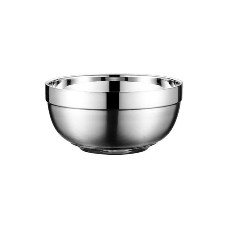 304 Stainless Steel Bowl Double Walled Insulated Bowl Anti-fall Platinum Bowl-Reluova