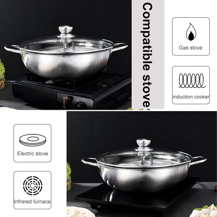 304 Stainless Steel Extra Thick Hot Pot Thickened Bottom Grid Pot-Reluova