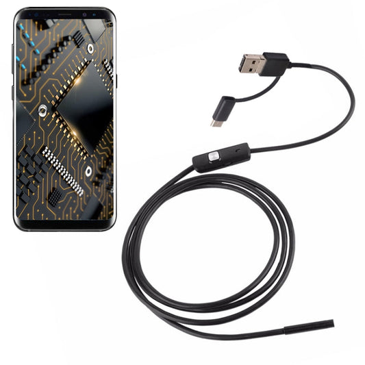 AN100 3 in 1 IP67 Waterproof USB-C / Type-C + Micro USB + USB HD Endoscope Snake Tube Inspection Camera for Parts of OTG Function Android Mobile Phone, with 6 LEDs