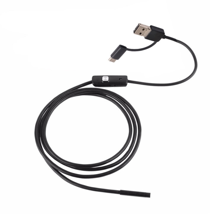 AN100 3 in 1 IP67 Waterproof USB-C / Type-C + Micro USB + USB HD Endoscope Snake Tube Inspection Camera for Parts of OTG Function Android Mobile Phone, with 6 LEDs