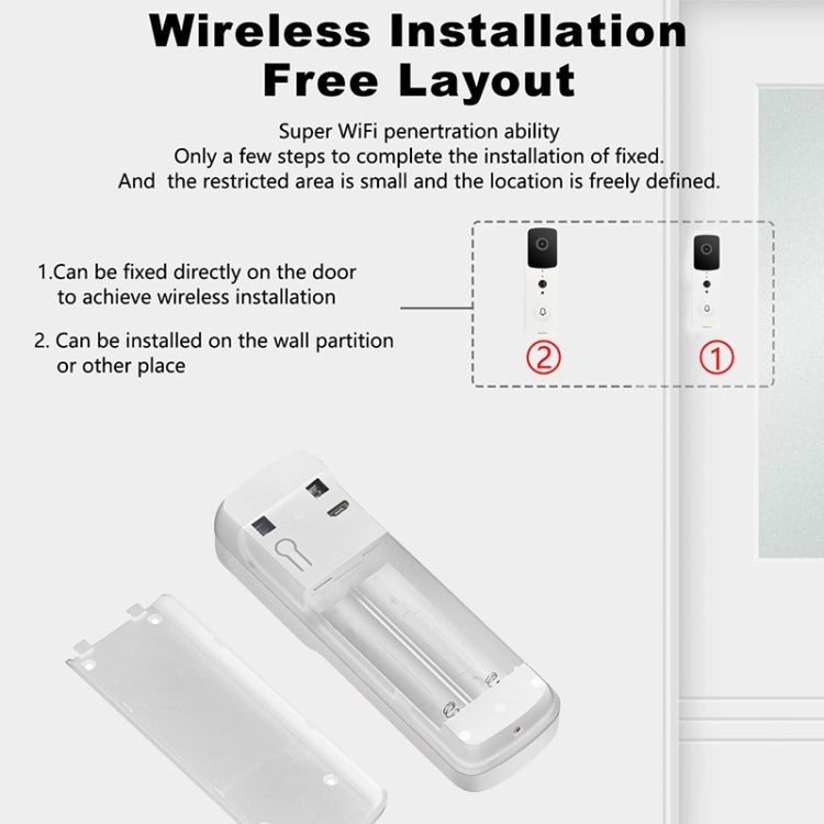 T30 Tuya Smart WiFi Visual Dingdong Doorbell with Battery Supports Two-Way Intercom & Night Vision