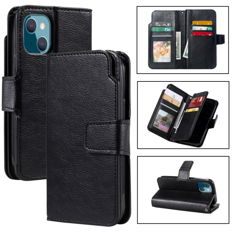 Tri-Fold 9-Card Wallets Leather Phone Case, Series 1