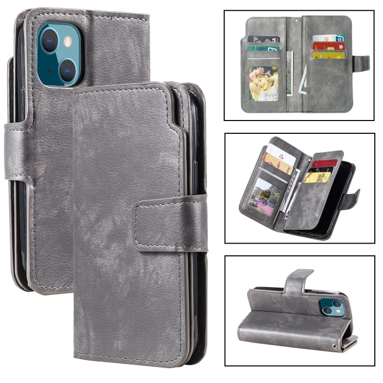 Tri-Fold 9-Card Wallets Leather Phone Case, Series 1