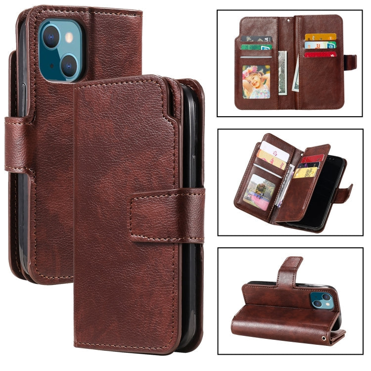 Tri-Fold 9-Card Wallets Leather Phone Case, Series 1