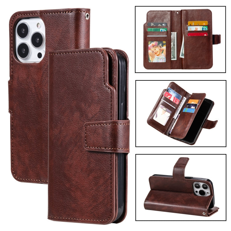 Tri-Fold 9-Card Wallets Leather Phone Case, Series 1