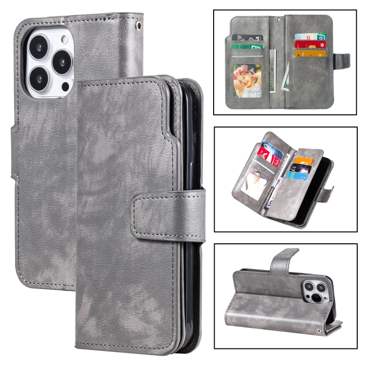 Tri-Fold 9-Card Wallets Leather Phone Case, Series 2