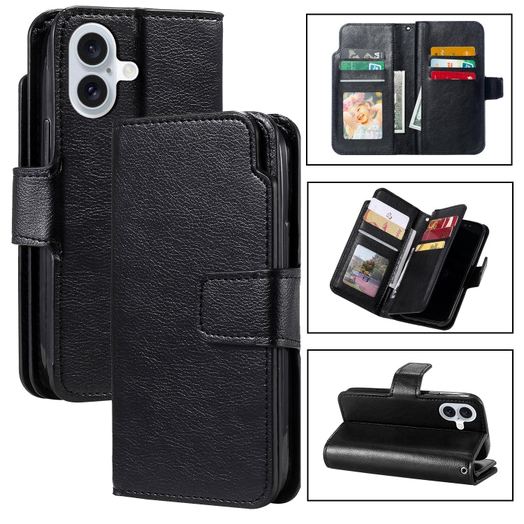 Tri-Fold 9-Card Wallets Leather Phone Case, Series 1