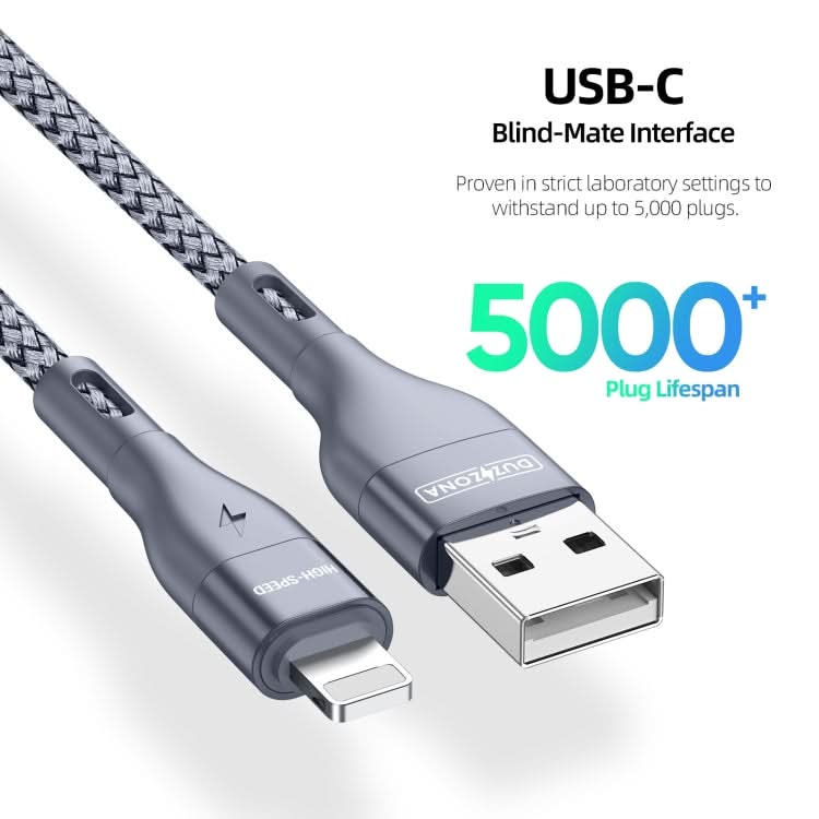 DUZZONA A7 2.4A USB to 8 Pin Charging Data Cable