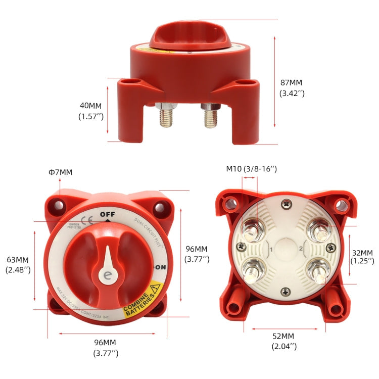 CP-0084-02 5511E Car / Yacht High Current Knob Switch