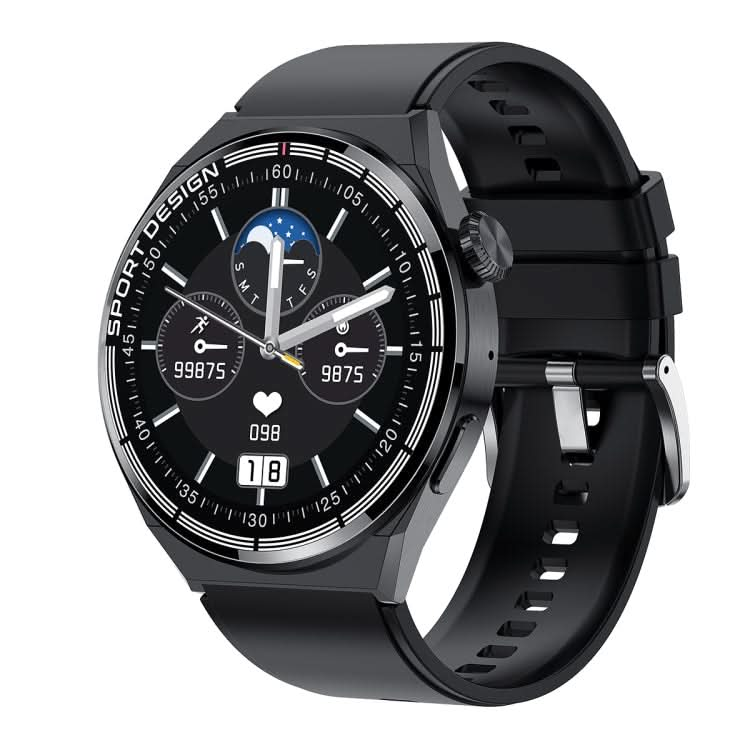 HDT MAX 1.60 inch Black Dial Silicone Band IP68 Waterproof Smart Watch Support Bluetooth Call