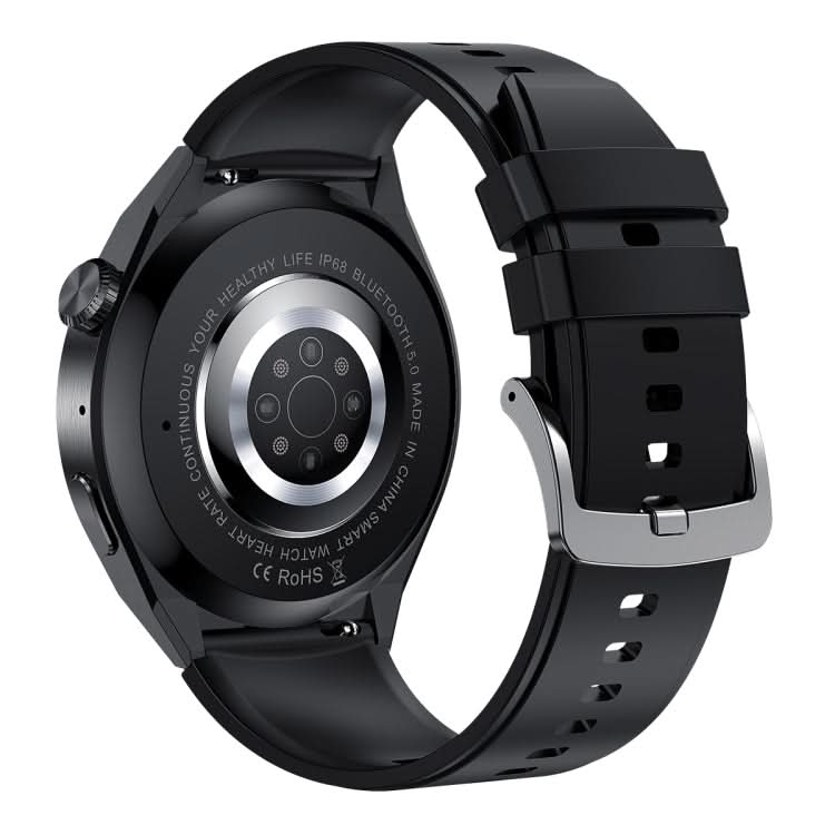 HDT MAX 1.60 inch Black Dial Silicone Band IP68 Waterproof Smart Watch Support Bluetooth Call