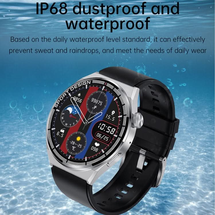 HDT MAX 1.60 inch Black Dial Silicone Band IP68 Waterproof Smart Watch Support Bluetooth Call