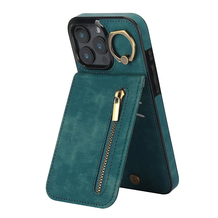 Retro Ring and Zipper RFID Card Slot Phone Case, Series 2