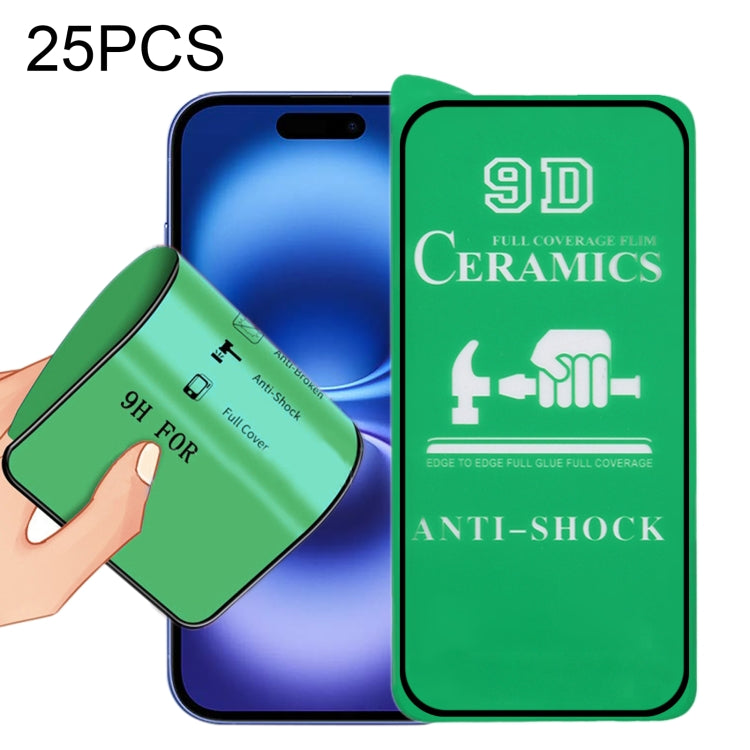 25pcs 9D Full Screen Full Glue Ceramic Film