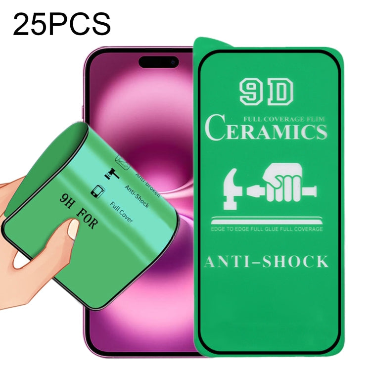 25pcs 9D Full Screen Full Glue Ceramic Film