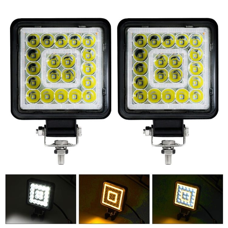 E10 1 Pair 4 inch Square Double Circle Angel Eye Work Light ÎҵÄÉ̵ê