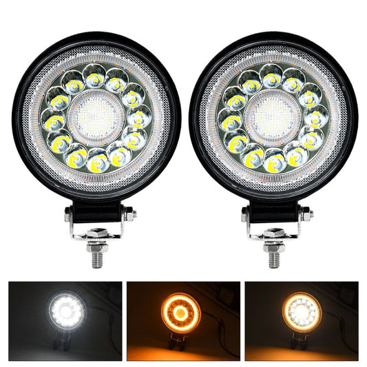 E10 1 Pair 4 inch Round Double Circle Angel Eye Work Light ÎҵÄÉ̵ê