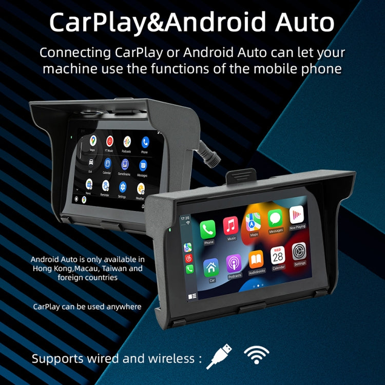 B5350 Motorcycles Portable MP5 Waterproof IP65 5 inch Wireless Carplay GPS Navigator ÎҵÄÉ̵ê