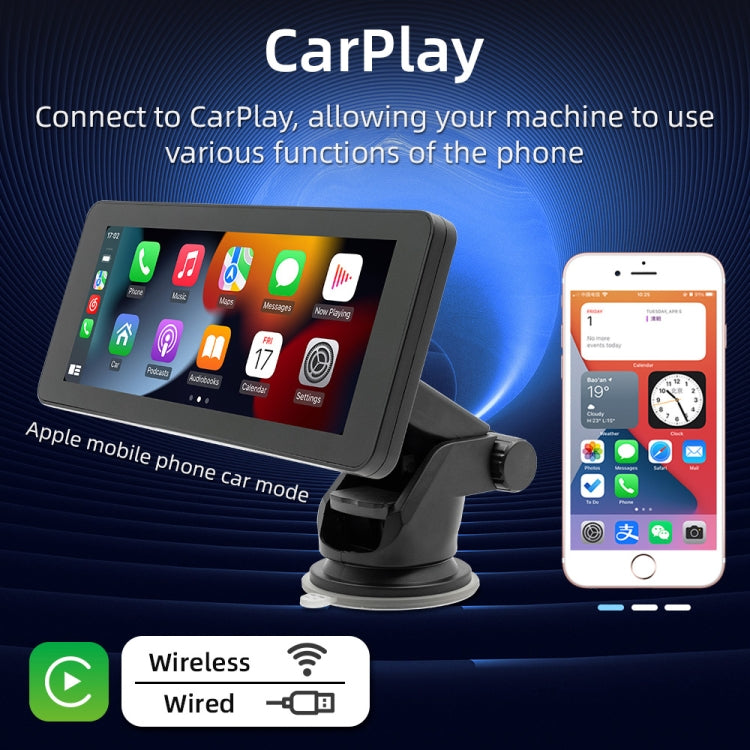 B5368 Portable Car MP5 Player 6.86 inch Wireless CarPlay, Support Mobile Phone Interconnection