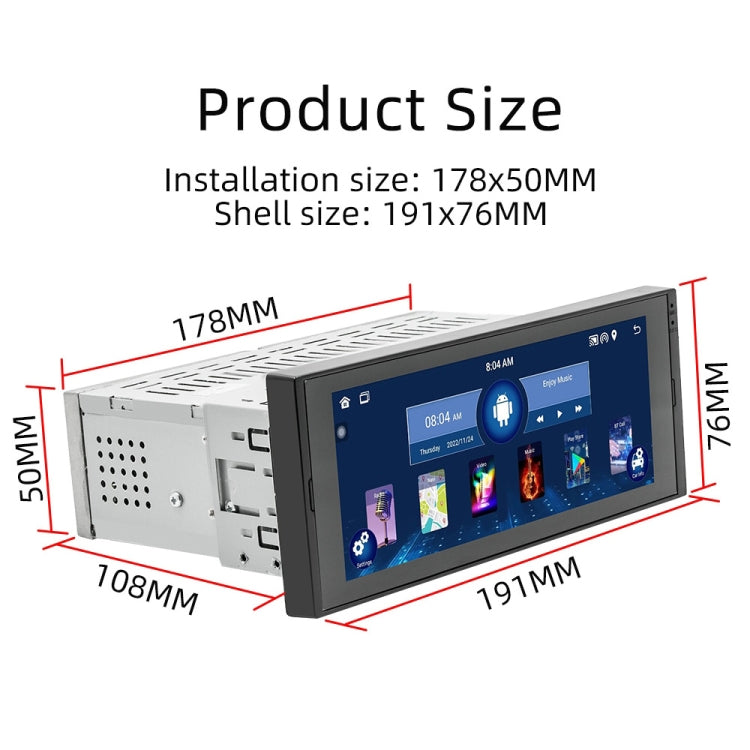 SWM 686 6.86 inch Android 12 Car Navigation Machine Radio Receiver Support Mobile Phone Interconnection