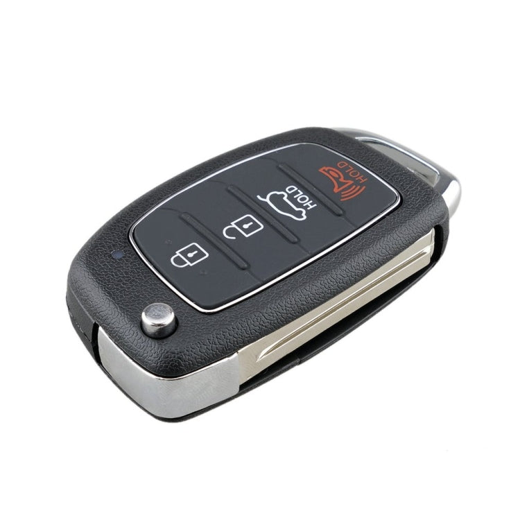 For Hyundai 4-button Folding Car Key Shell with Metal Edge Solaris ix35 ix4 Santa ÎҵÄÉ̵ê