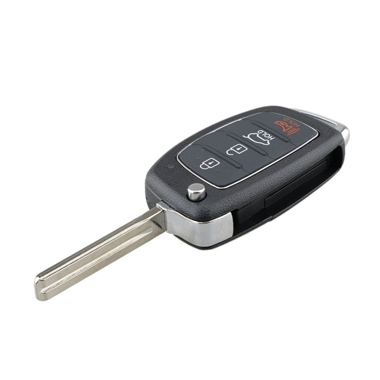 For Hyundai 4-button Folding Car Key Shell with Metal Edge Solaris ix35 ix4 Santa ÎҵÄÉ̵ê