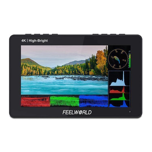 FEELWORLD F5 ProX 5.5 inch 1600nit High Bright Touch Screen DSLR Camera Field Monitor 4K HDMI F970 Install and Power Kit