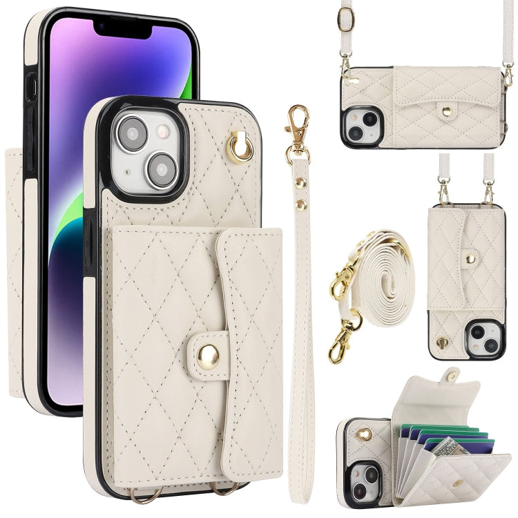 Crossbody Rhombic Horizontal Wallet Leather Phone Case, Series 6