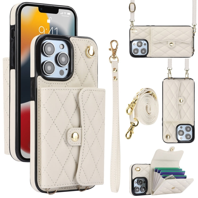 Crossbody Rhombic Horizontal Wallet Leather Phone Case, Series 2