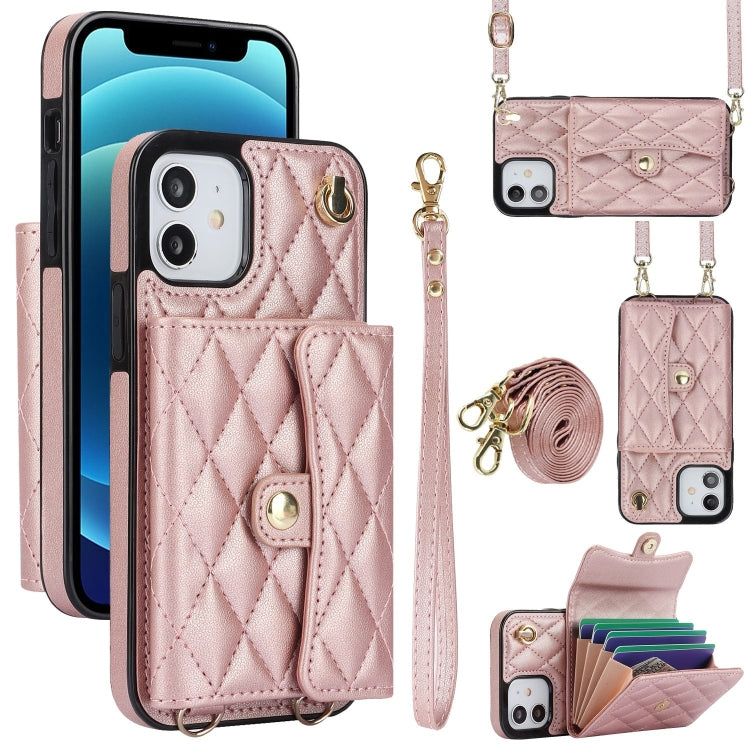 Crossbody Rhombic Horizontal Wallet Leather Phone Case, Series 6