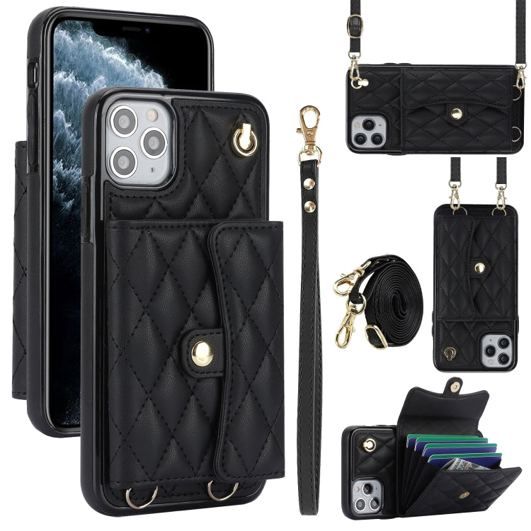 Crossbody Rhombic Horizontal Wallet Leather Phone Case, Series 3