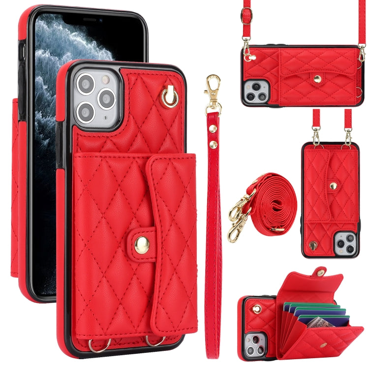 Crossbody Rhombic Horizontal Wallet Leather Phone Case, Series 3