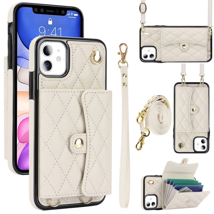 Crossbody Rhombic Horizontal Wallet Leather Phone Case, Series 1