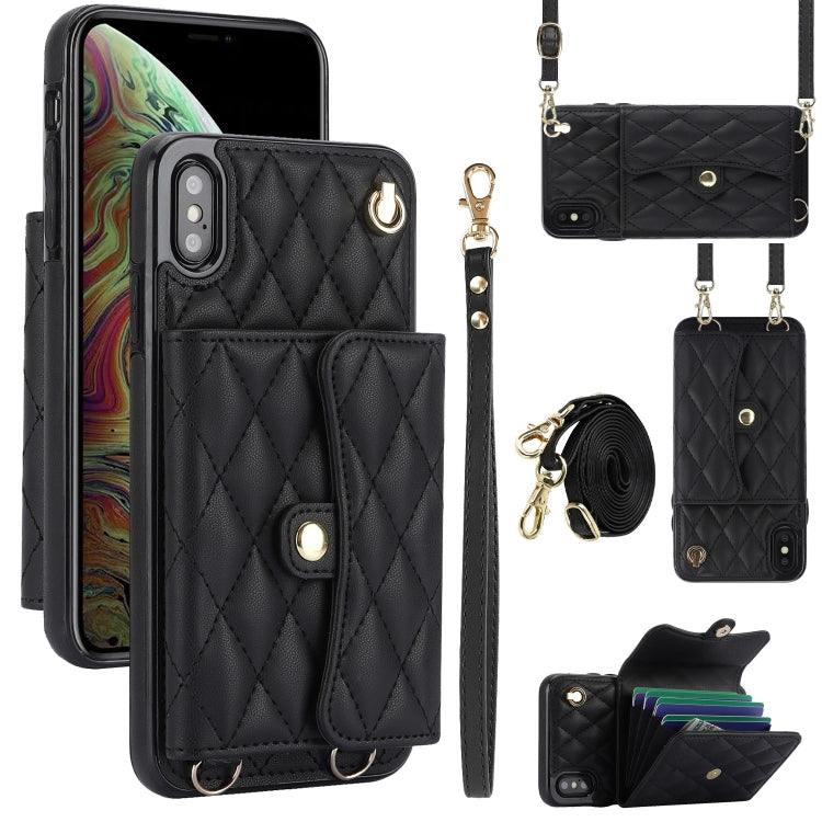 Crossbody Rhombic Horizontal Wallet Leather Phone Case, Series 3