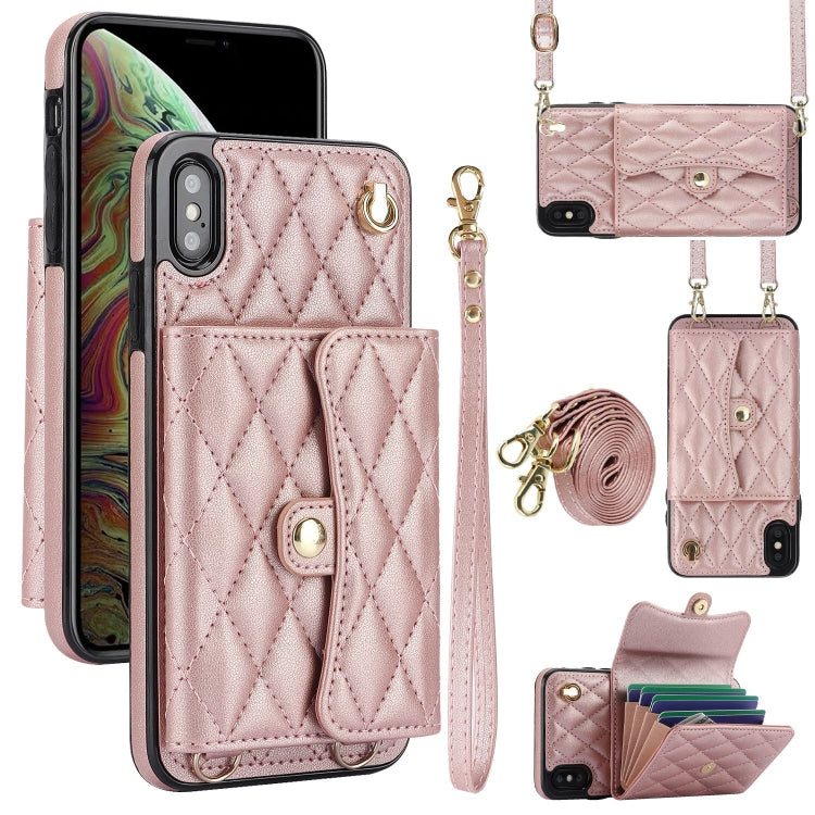 Crossbody Rhombic Horizontal Wallet Leather Phone Case, Series 1