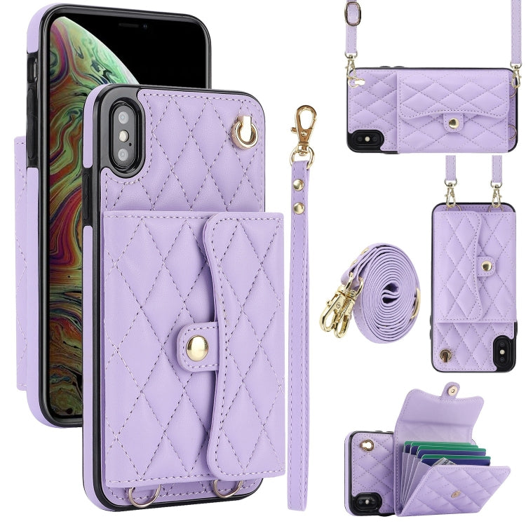 Crossbody Rhombic Horizontal Wallet Leather Phone Case, Series 3