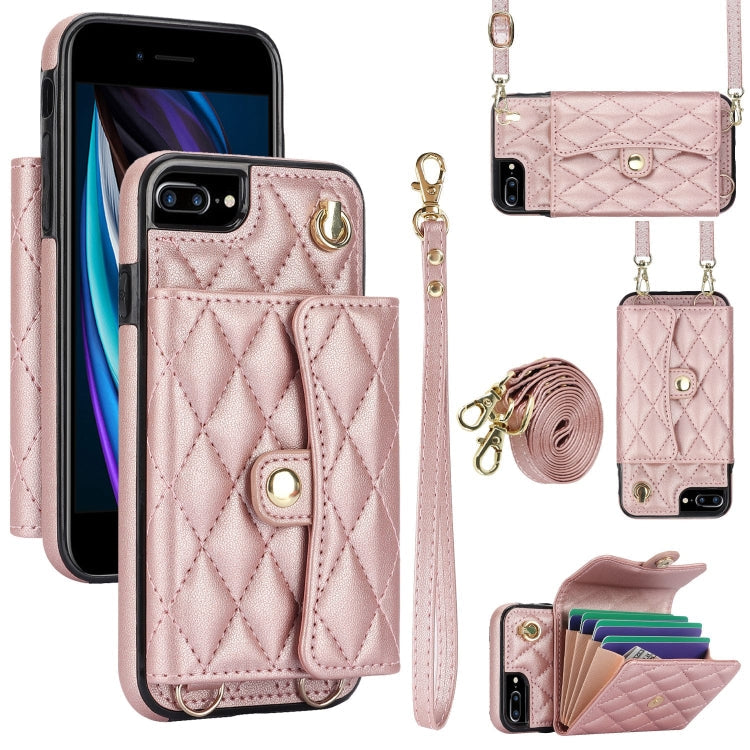 Crossbody Rhombic Horizontal Wallet Leather Phone Case, Series 1