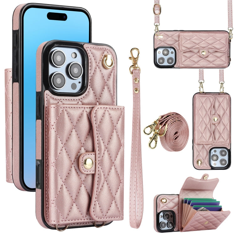 Crossbody Rhombic Horizontal Wallet Leather Phone Case, Series 3