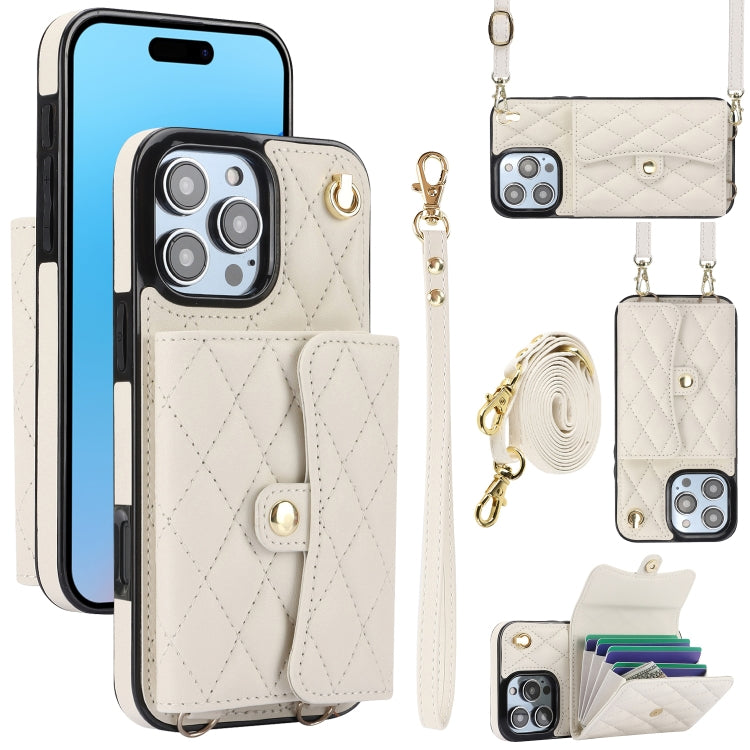 Crossbody Rhombic Horizontal Wallet Leather Phone Case, Series 5