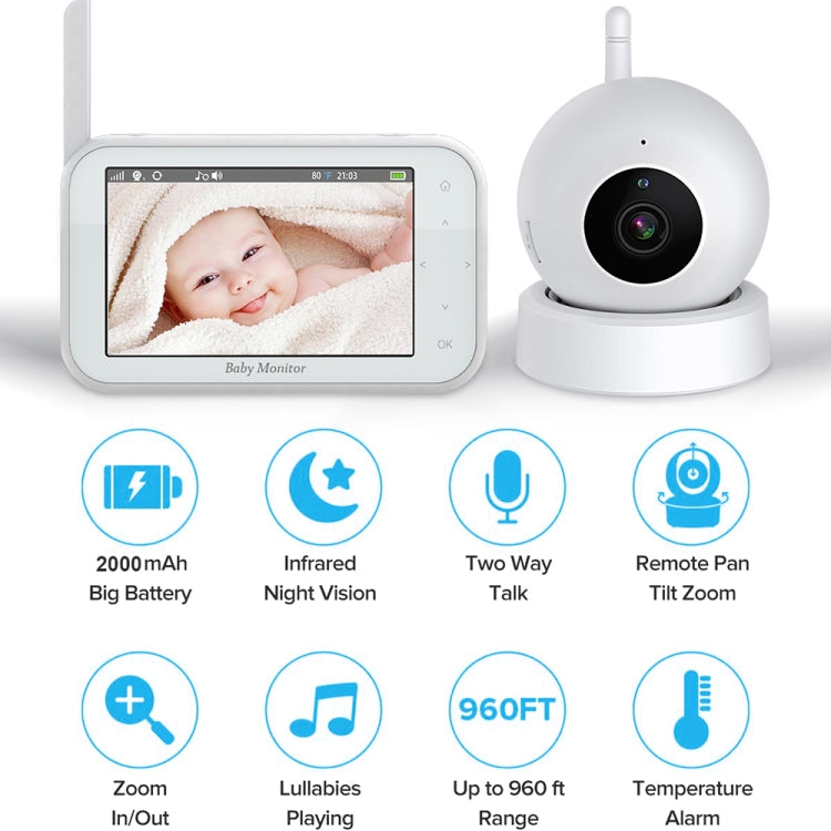 ABM201 4.5 inch Wireless Video Night Vision Baby Monitor Security Camera