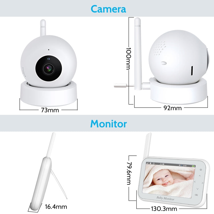 ABM201 4.5 inch Wireless Video Night Vision Baby Monitor Security Camera