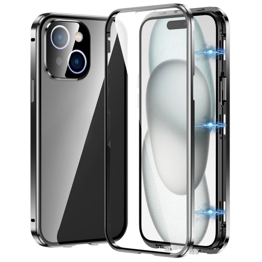 Magnetic Double-buckle HD Tempered Glass Phone Case, Series 3