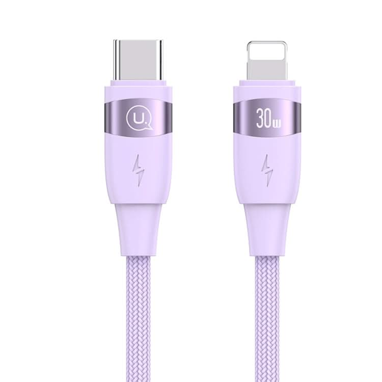 USAMS US-SJ634 U85 1.2m Type-C to 8 Pin PD30W Aluminum Alloy Fast Charging & Data Cable