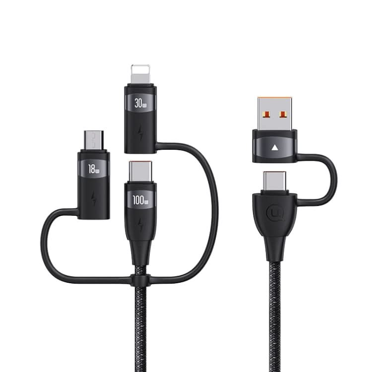 USAMS US-SJ645 U85 1.2m PD100W 6 in 1 Alloy Multifunctional Fast Charging Cable